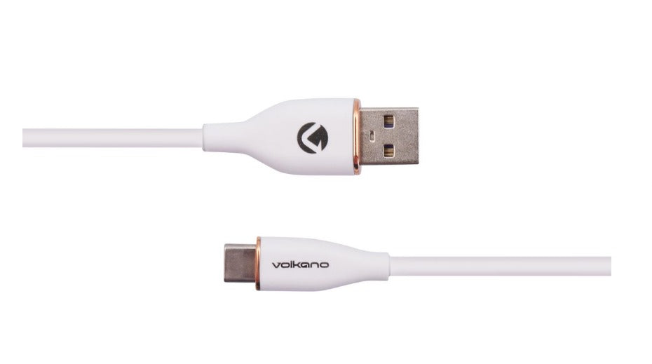 Volkano Flexi Series USB to Type-C 1.5M 30W- White