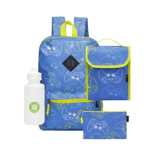 Quest On 4 Piece Backpack Combo Navy  Game Or Purple Butterfly