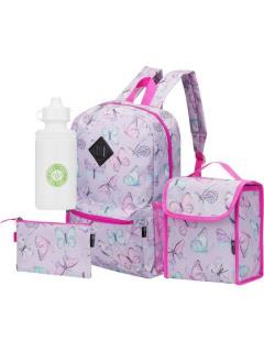 Quest On 4 Piece Backpack Combo Navy  Game Or Purple Butterfly