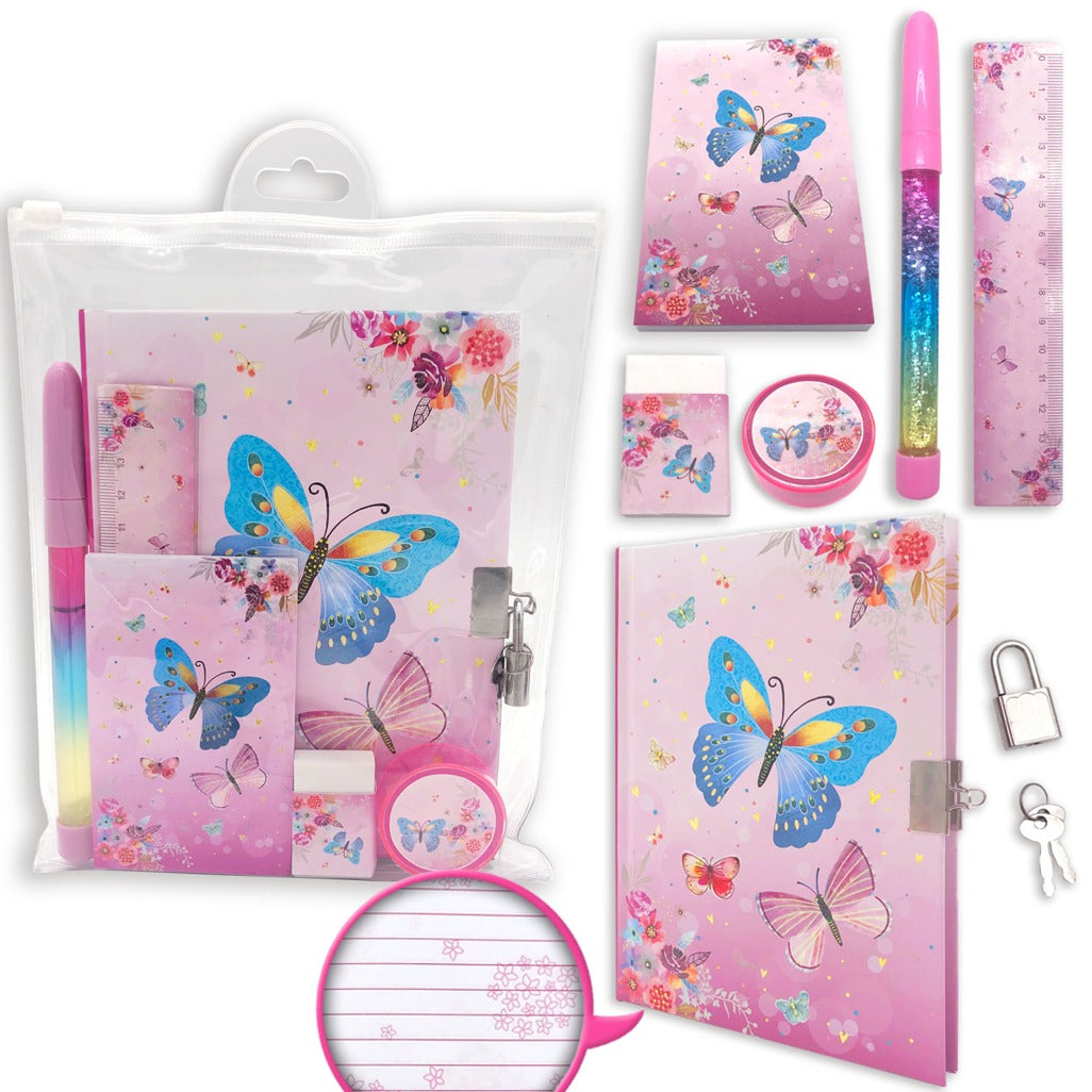 Quest Butterfly Stationery Set Multi