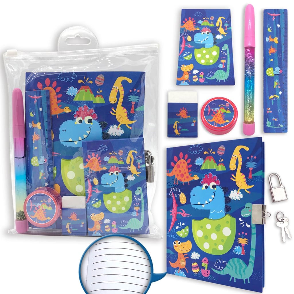 Quest Dino Stationery Set Multi